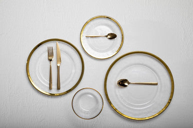 Avie Glow 16 Piece Gold Cutlery Set