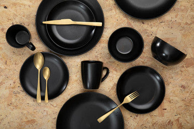 Avie Glow 16 Piece Gold Cutlery Set