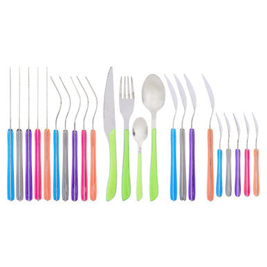 Zuma 24Pc Multi Coloured Cutlery Set