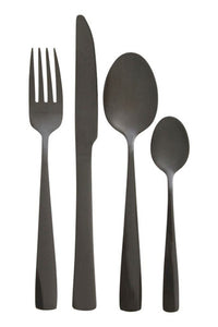 Avie 16 Piece Onyx Cutlery Set