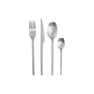 16 Piece Silver Matte Finish Cutlery Set | Avie