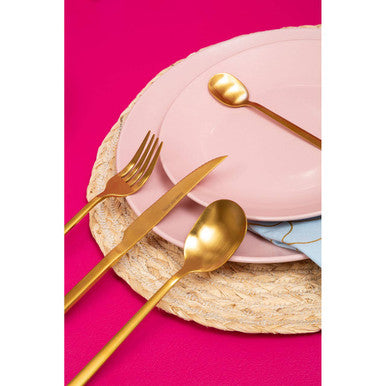 Avie 16 Piece Gold Finish Cutlery Set