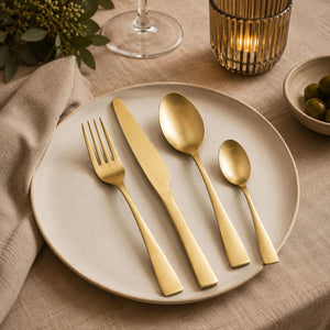 16 Piece Antique Gold Cutlery Set | Avie