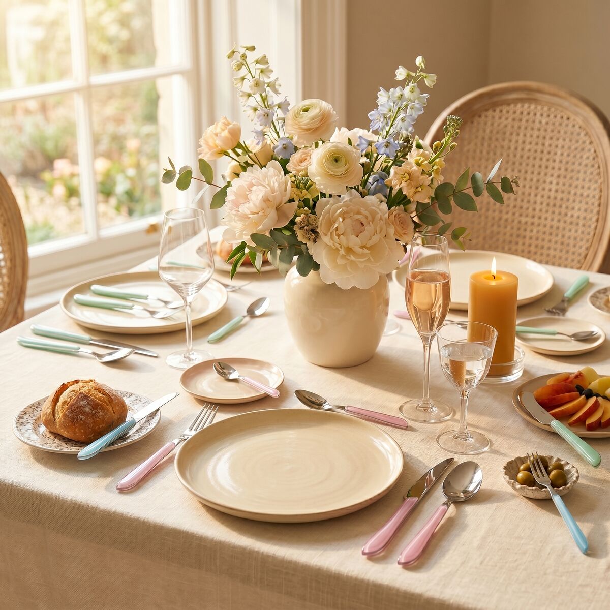 24 Piece Multi Pastel Coloured Cutlery | Zuma