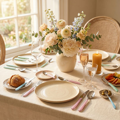 24 Piece Multi Pastel Coloured Cutlery | Zuma