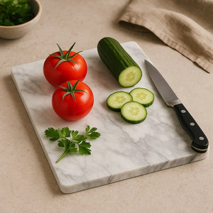 White Marble Chopping and Serving Board | Marmore