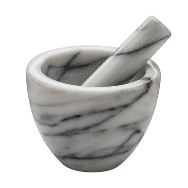 Salerno White Marble Mortar And Pestle