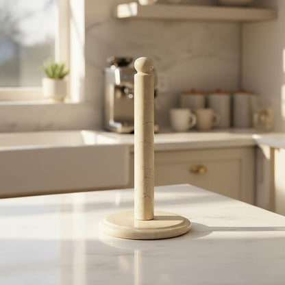 Himaya Champagne Marble Kitchen Roll Holder