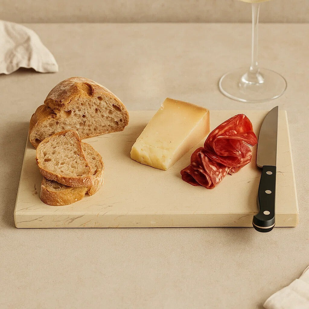 Himaya Champagne Marble Chopping And Serving Board