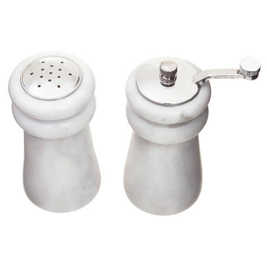 Salerno White Marble Salt Pepper Set