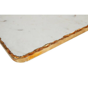 Empire White Marble And Gold Foil Serving Paddle Board