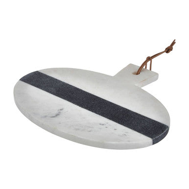 Bulgari White And Grey Marble Round Paddle Board
