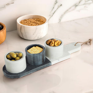 Marble Condiment Bowls and Board Set | Bulgari