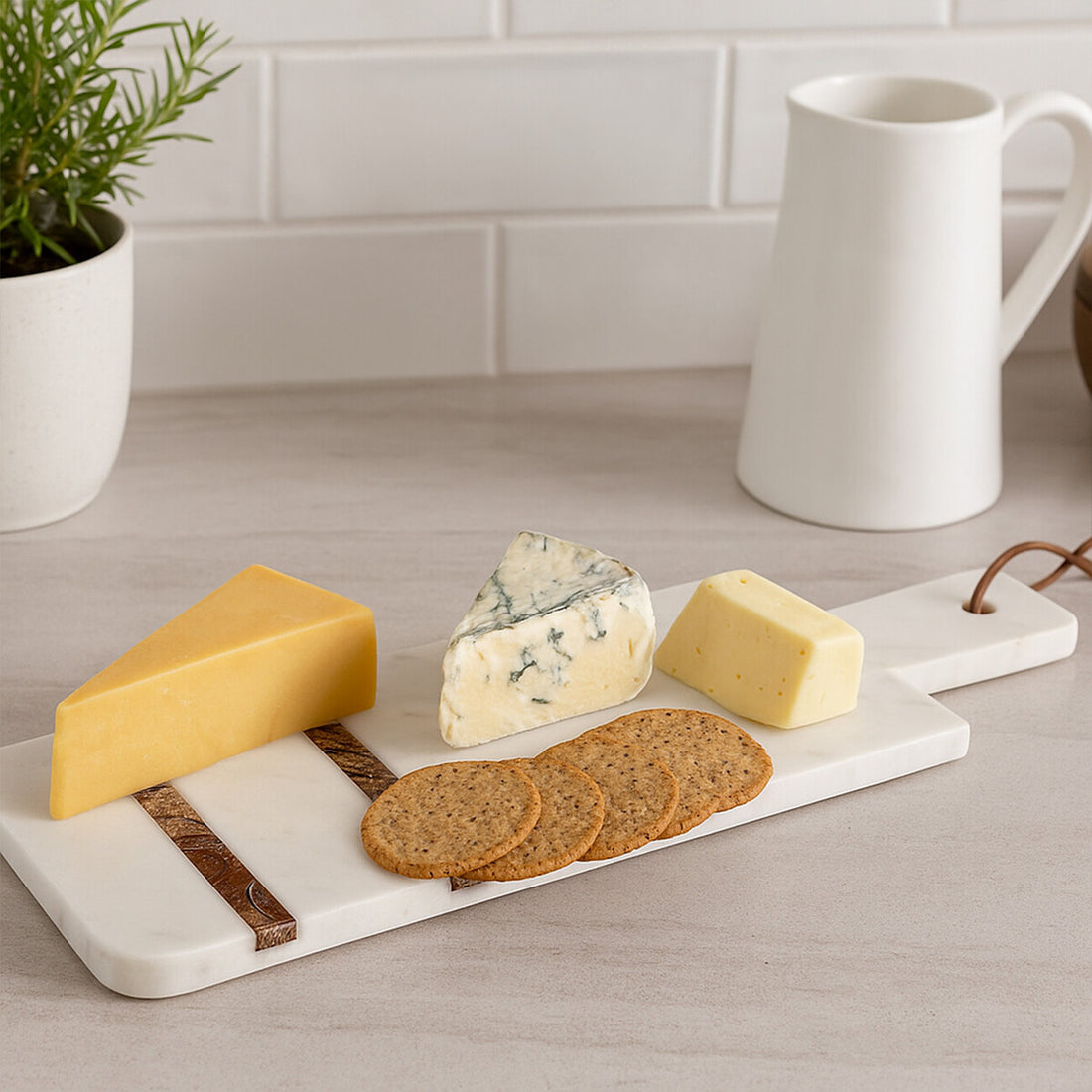 Annika White And Brown Forest Marble Paddle Board