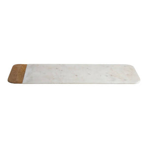 Large White Marble and Mango Wood Serving Board | Monzaro