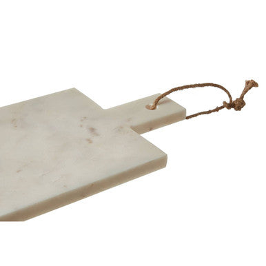 Kindia Large White Marble Paddle Chopping And Serving Board