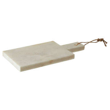 Kindia Small White Marble Paddle Chopping And Serving Board