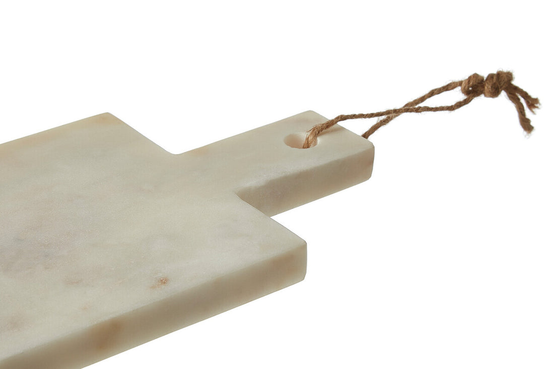 Kindia Small White Marble Paddle Chopping and Serving Board