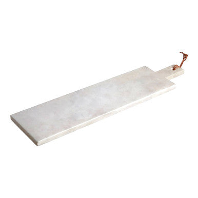Salerno Large White Marble Paddle Chopping And Serving Board