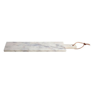 Medium White Marble Paddle Chopping and Serving Board | Salerno