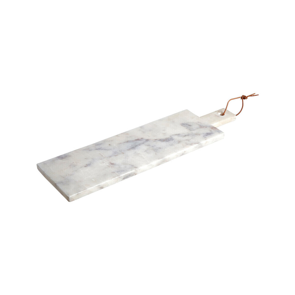 Salerno Medium White Marble Paddle Chopping And Serving Board