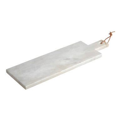 Salerno Small White Marble Paddle Chopping And Serving Board
