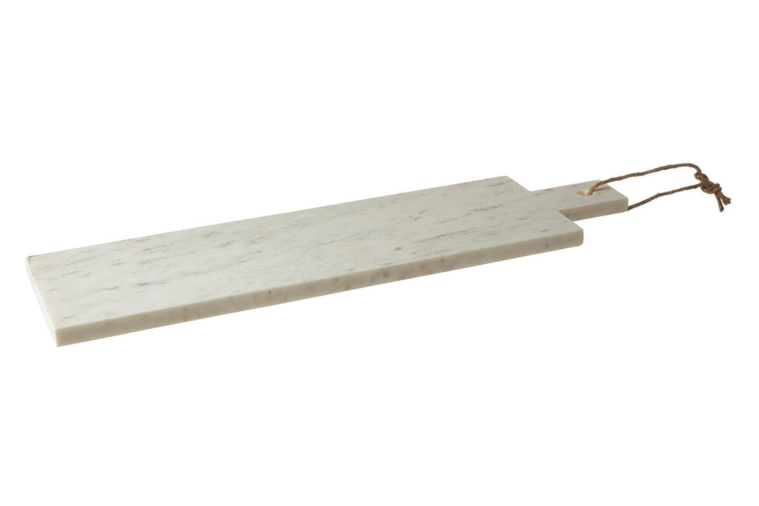 Salerno Large White Marble Paddle Chopping And Serving Board