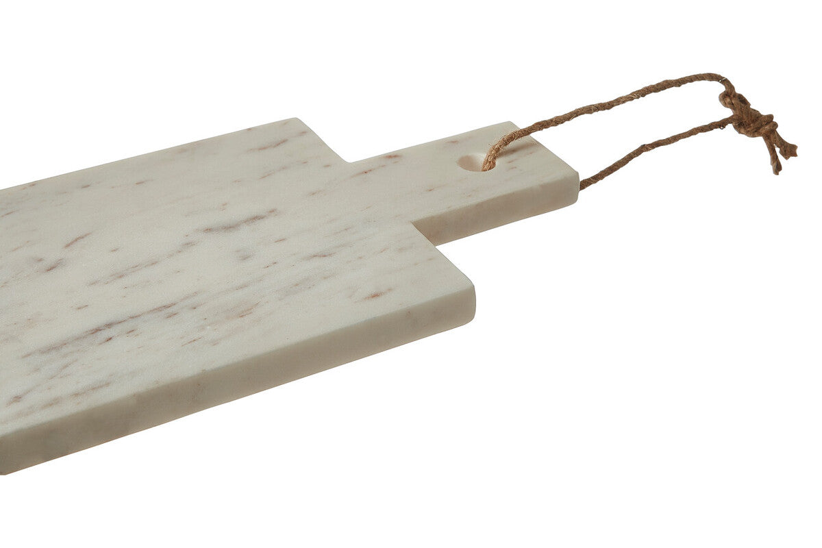 Salerno Large White Marble Paddle Chopping And Serving Board