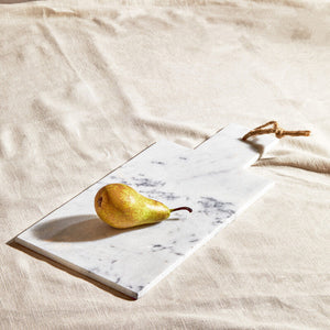 Small White Marble Chopping and Serving Board | Salerno