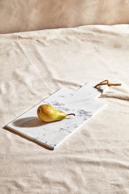 Salerno Small White Marble Chopping And Serving Board