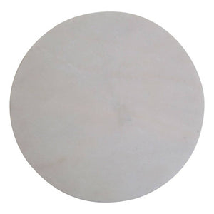 Kindia White Marble Round Chopping and Serving Board