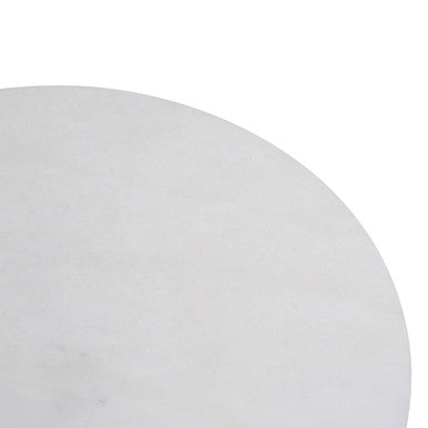 Kindia Round White Marble Chopping And Serving Board