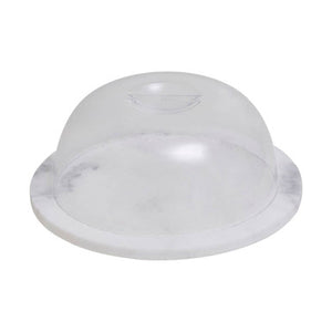 Kindia Round Marble Cheese Board With Dome Lid