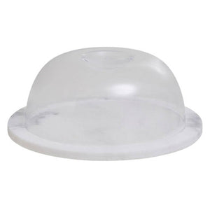 Kindia Round Marble Cheese Board With Dome Lid