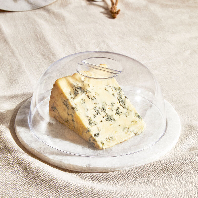 Kindia Round Marble Cheese Board With Dome Lid