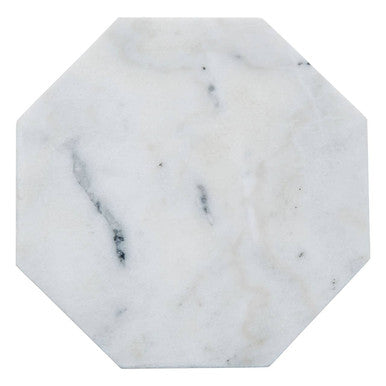 Kindia White Finish Octagonal Marble Trivet