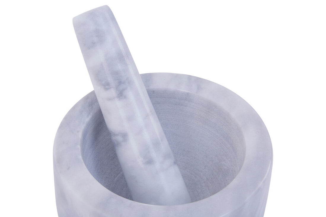 Salerno Grey Marble Mortar And Pestle