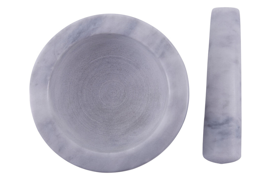 Salerno Grey Marble Mortar And Pestle