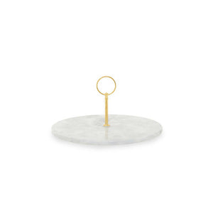 Grey Marble Cake Stand with Gold Handle | Salerno