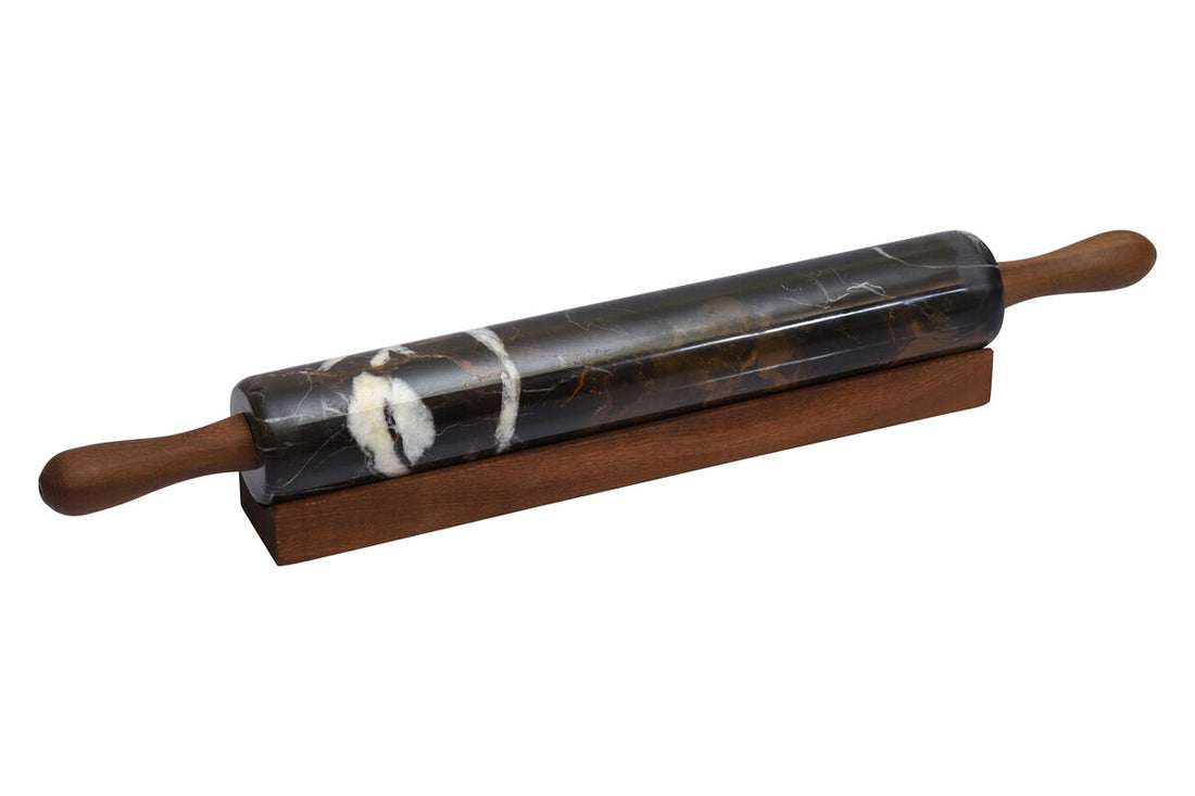 Marmore Black And Gold Marble Rolling Pin - Image 1