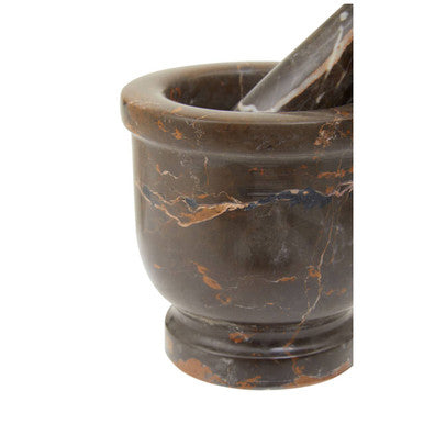 Marmore Black And Gold Marble Mortar And Pestle
