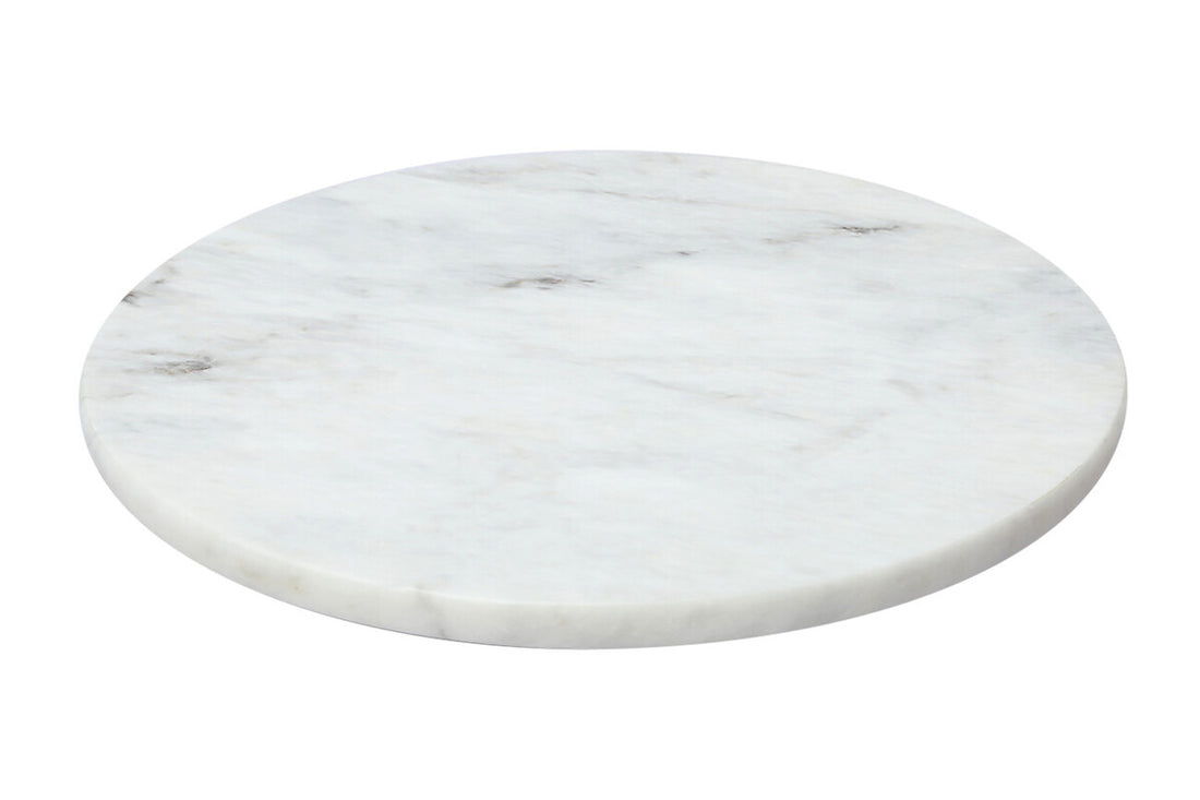 Salerno White Marble Round Lazy Susan - Image 4