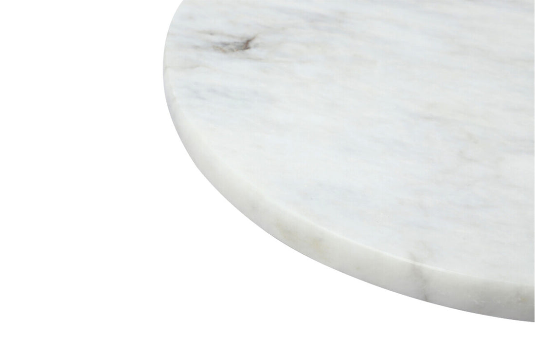 Salerno White Marble Round Lazy Susan - Image 5