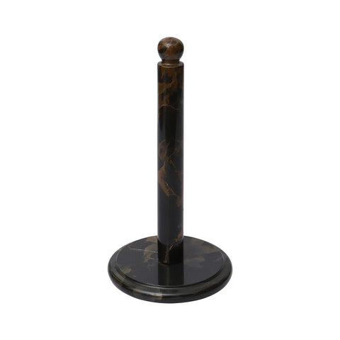 Marmore Black And Gold Marble Kitchen Roll Holder