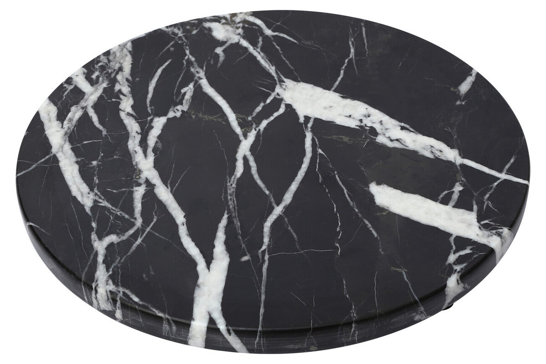 Marmore Black and Gold Marble Round Chopping and Serving Board - Image 2