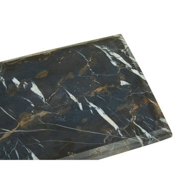 Ziarat Black And Gold Marble Rectangular Chopping And Serving Board