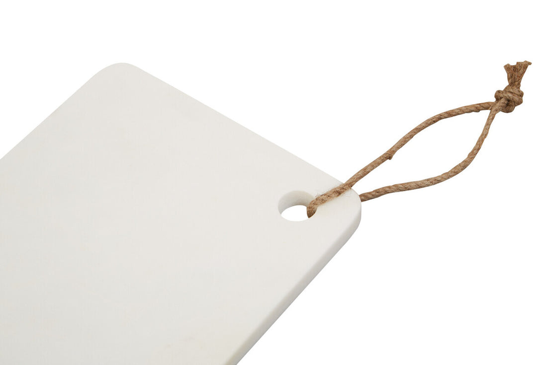 Kindia White Marble Chopping and Serving Board with Hanging Loop - Image 9