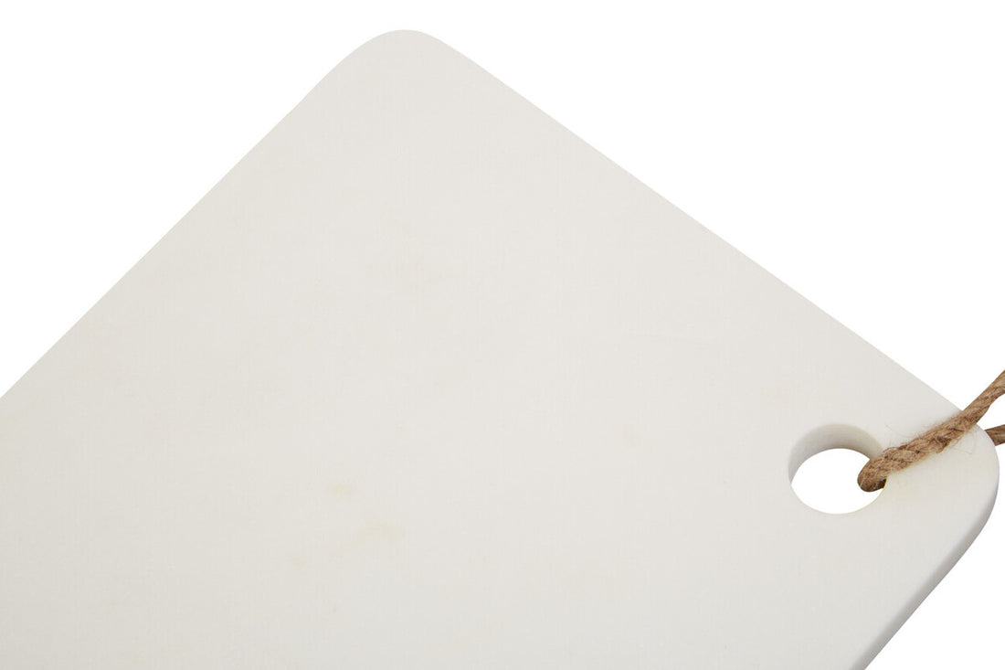 Kindia White Marble Chopping and Serving Board with Hanging Loop - Image 14