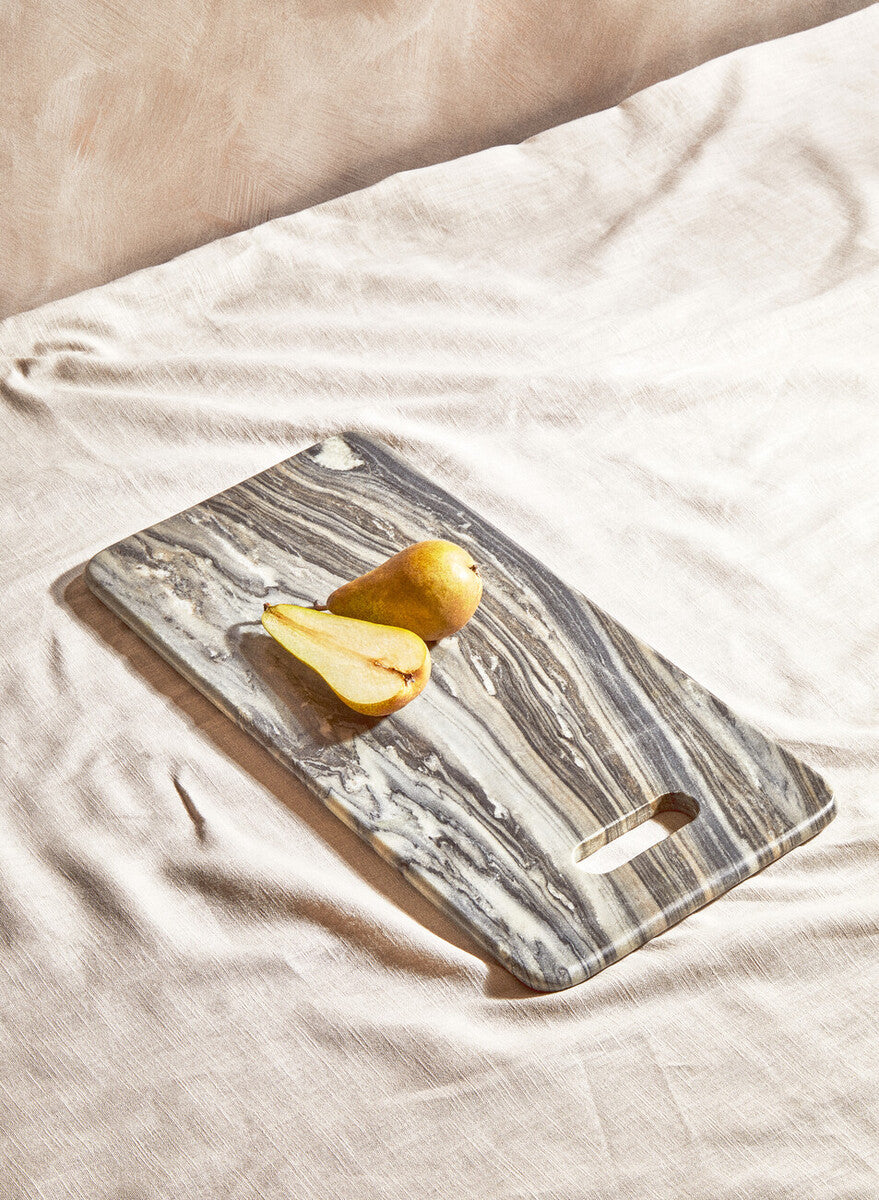 Marmore Rectangular Black Marble Chopping And Serving Board