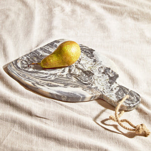 Marmore Rounded Grey Marble Chopping And Serving Board